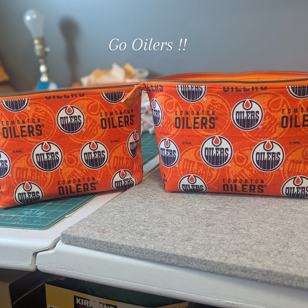 Edmonton Oilers Orange Toiletry Bag